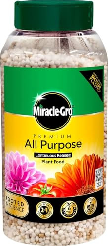 MiracleGro All Purpose Continuous Release Plant Food, 900g - Fertiliser for Flowers, Fruit, Veg, Pots, Baskets & Containers - NPK 17-9-11 with Magnesium & Micro-Nutrients, Covers 15m²