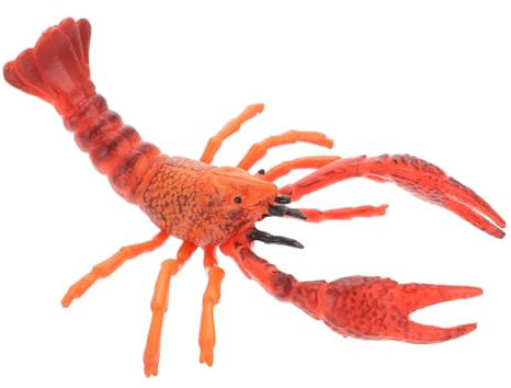 INOOMP Krebsmodell Hummer- Meeresfrüchte-Modell Simulations-Hummer- -Requisite realistischer Hummer Spielzeugfigur Hummer Figur Hummer-Modell Plastik rot