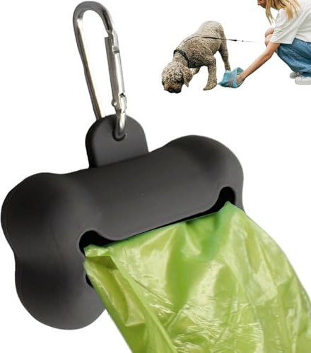 Kotbeutelspender für hunde - Silikon Knochenförmige Kotbeutelhalter | Leichter Hundekotbeutelspender | Kotbeutelspender Für Unterwegs Spaziergänge Sauberkeit Abenteuer Praktisches Haustierzubehör