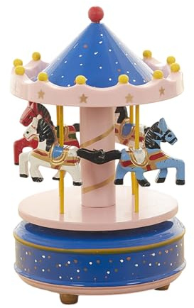 THINCAN Caja de música de Navidad con melodías clásicas, marca de viento terminada a mano, elegante decoración giratoria para casas de vacaciones, caja clásica de Navidad