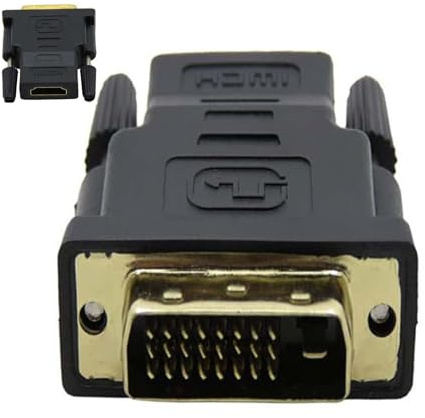 Genérico Adaptador DVI A - Cobre 5cm | Bidireccional A DVI-D Adaptador Direccional HDMIS Masculino | Converter De Video Chapado En Oro para El Proyector De Monitor De Laptop De PC HDTV Y Dispositivos