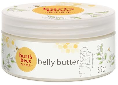 Burt's Bees Mama Belly Butter Stretch Mark Cream for Pregnancy Massages Body & Reduces Scar Appearance, Prenatal & Postnatal Tummy Skin Care, Shea Butter & Vitamin E Rich Formula, 6.5 Oz Tub