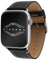 Eternel - Simple tour Bracelet iconique - Compatible toutes Apple Watch - 45/46mm - Fait main en France - Tannage végétal - Noir - Adaptateurs acier inoxydable