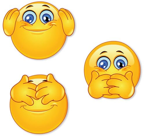 Kfz662 - Set di adesivi sordi – muto – cieco, rotondi, Ø 9 cm, divertenti adesivi per laptop, porte, scooter, auto, autoadesivi, resistenti alle intemperie