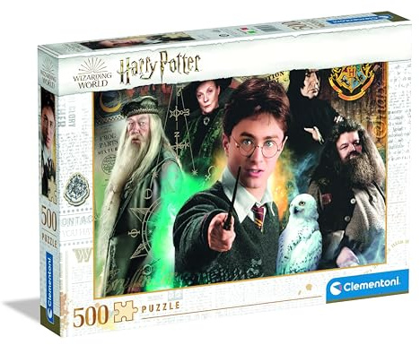 Clementoni 35083 Harry Potter – Puzzle 500 Teile ab 9 Jahren, buntes Erwachsenenpuzzle mit kräftigen Farben, Geschicklichkeitsspiel für die ganze Familie, schöne Geschenkidee