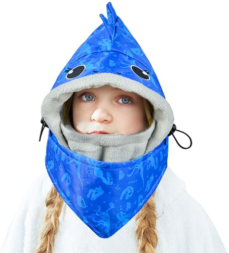 Kids Winter Windproof Hat, Unisex Children Heavyweight Balaclava for Kids, Ski Mask with Thick Warm Fleece Face Cover