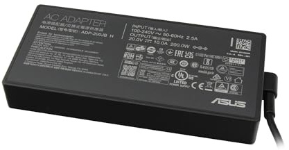 Asus 0A001-01120000 Original Chargeur 200 Watts pour TUF Gaming A15 FA506QM, FA506QR, FA507RC, FA507RE, FX506HM, FX516PR, A17 FA706QM, FA706QR