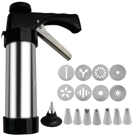 Macchina automatica per biscotti – Macchina per pasta per biscotti robusta | Pressa per biscotti elettrica con 8 beccucci per biscotti, adatta alla produzione di, dolci e torte