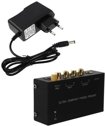 DOITOOL Auna Amplificador Preamplificador Fonógrafo Estéreo Preamplificador De Tocadiscos Mini Conector UE