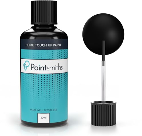 Paintsmiths Touch Up Paint - Multi Surface Paint for Kitchen, Bathroom, Radiators, Wood & uPVC - Satin - 30ml Bottle & Brush - Easy Application - Quick Drying Chip & Scratch Repair