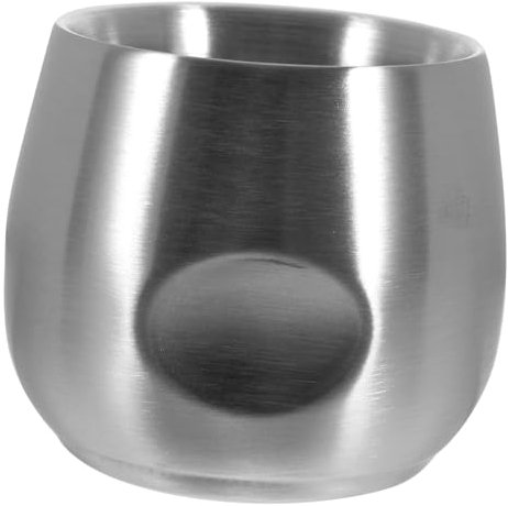 KICHOUSE Vaso De Vino De Acero Inoxidable Taza para Beber Copa De Bebidas Taza De Café con Aislamiento con Tapa Caliente Térmico Ser De Vaso Irrompible Silver