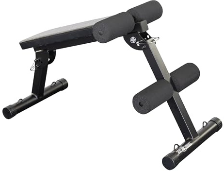 Body-Solid Best Fitness Ab Board (BFAB10B), 6-Pack Abs Machine Exercise Equipments for Strength Training Home Gym Workouts Bench (Midnight Black)