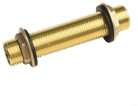 BlesConi Conector de tanque de agua de latón G1/2 para tanque de agua, torre de agua y bomba, paso de manguera con sello de silicona