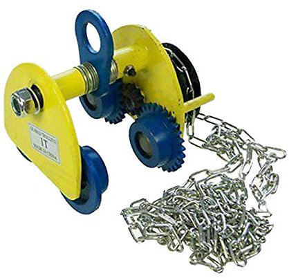 KATSU Laufkatzen 2 Tonnen Hochleistungs Getriebebalken Trolley Hoist lifing mit Kette für Garage Werkstatt Lager 181972