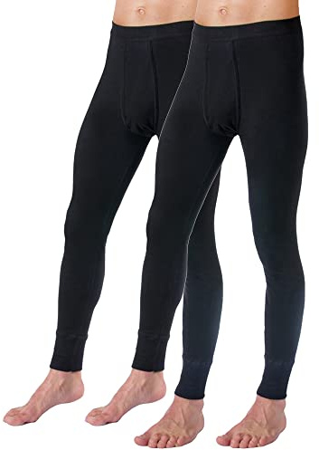 HERMKO 3540 2-pack herr långa kalsonger Long Johns (andra färger) ekologisk bomull