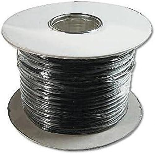 DIGITUS Flachband-Telefonkabel - 6-adrig - 100 m auf Trommel - AWG 26 - ungeschirmt - CCA - für modular oder TAE-Anlagen - schwarz