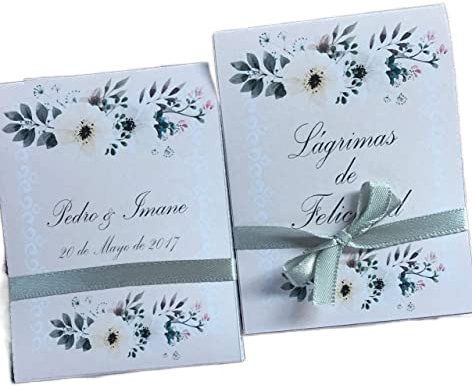 Lágrimas de Felicidad para Bodas con pañuelo de papel 50 unidades