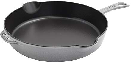 Staub Cast Iron 11-inch Traditional Skillet - Graphite Grey, Made in France