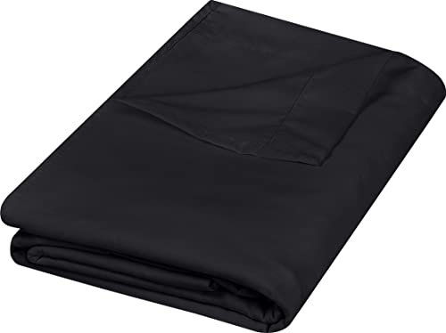 Utopia Bedding - Bettlaken Ohne Gummizug 259 x 266cm / 150 x 200cm - Flaches Laken Weich Gebürstete Mikrofaser - Schwarz