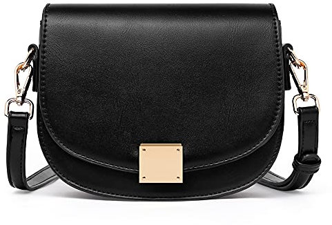 CLUCI Kleine Umhängetasche für Damen, veganes Leder, Schultertasche, Geldbörse, leichte Reisehandtasche, Muttertagsgeschenk, Schwarz, 0 Schwarz, Small, Umhängetasche