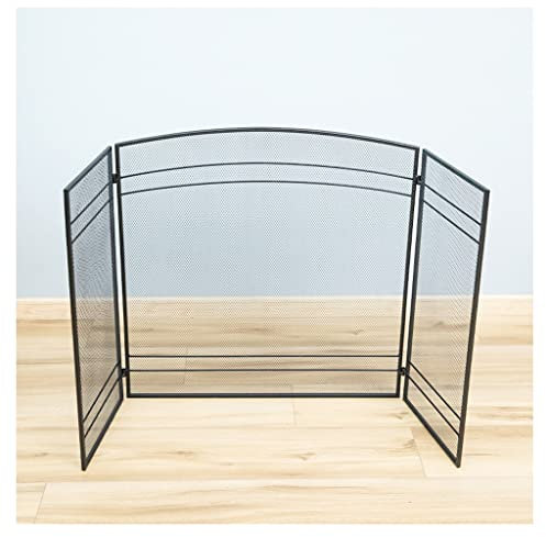 Mampara para chimenea de metal Pantalla de estufa Estilo europeo Partition de la pared de hierro forjado Fuego Blindaje Cerca de la pared Encosure Inicio Indoor Protección contra la chispa Rejilla Fir