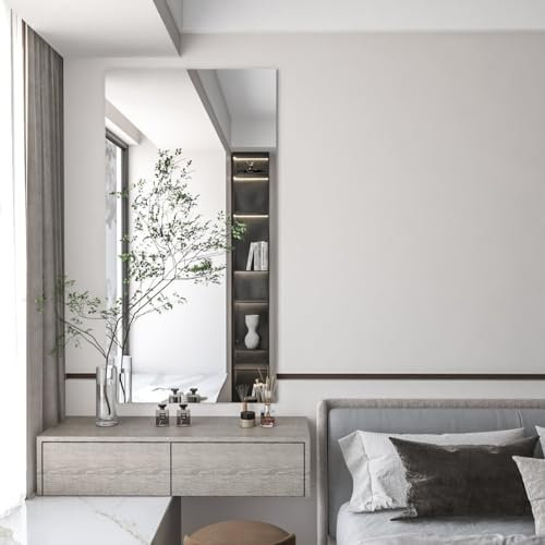 MySpiegel.de Rahmenloser Wandspiegel Kristallspiegel Badspiegel polierte Kante mit Befestigung in 5mm Stärke (180 x 80 cm)