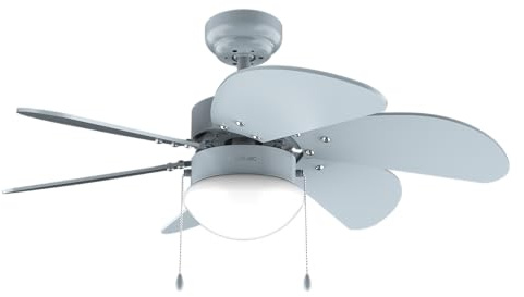 Cecotec - Ventilatore da Soffitto con luce EnergySilence Aero 3600 Vision Full Sky, 50 W, Diametro 92 cm, 3 Velocità, 6 Lame Reversibili, Inverno-Estate, Utilizzo Facile, Interruttore a Catena