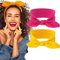 Sibba Lot de 2 bandeaux vintage avec nœud d'oreille de lapin - Style bohème - Pour femmes et filles - Noir (jaune + rose rouge)