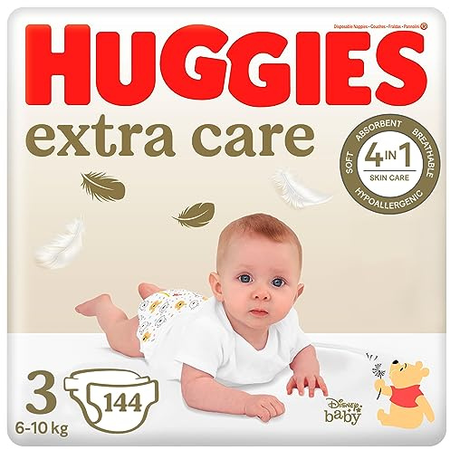 Huggies Babywindeln Extra Care mit Disney-Design Größe 3, 144 Windeln (2x72)