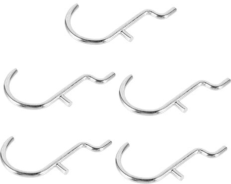 CIYODO 5pcs U-Shaped Pegboard Hooks Perforated Wall Hooks for Display Rack Heavy Duty Pegboard Hangers