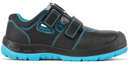 Portwest FS70 Steel Sandal S1P Action Leather Mesh Breathable Velcro Slip Oil Resistant Anti Static Dual Density Steel Toe Midsole Safety Footwear