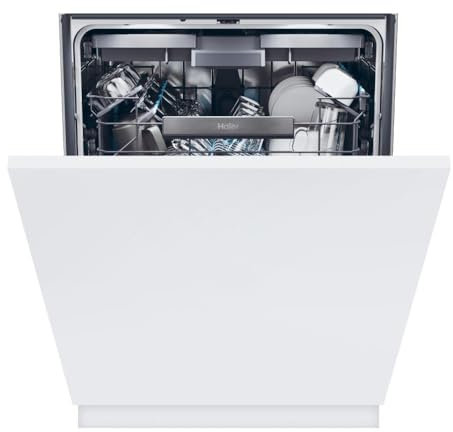 Haier Fully Integrated Standard Dishwasher - Black with Sliding Door Fixing Kit - B Rated