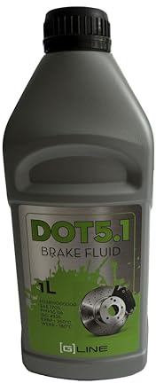 [G]Line DOT5.1 High Performance Brake Fluid 1L - Fully Synthetic for Cars & Motorcycles Conforms to FMVSS 116 SAE J1705 ISO4925, Ideal for Extreme Temperatures, Corrosion Protection, Seal Safe