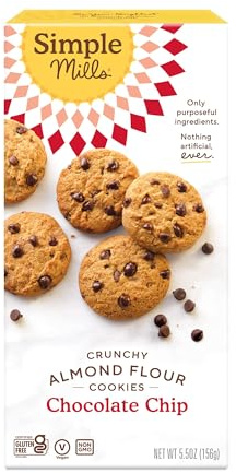 Simple Mills Naturally Gluten Free Crunchy Cookies, Chocolate Chip, 5.5 oz
