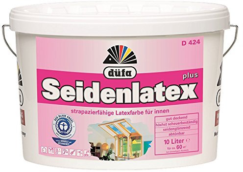 düfa Seidenlatex D424 Weiß 2,5l strapazierfähige Latexfarbe für innen Wandfarbe