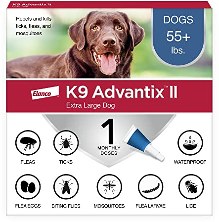 K9 Advantix II XL Dog Vet-Recommended Flea, Tick & Mosquito Treatment & Prevention | Dogs Over 55 lbs. | 1-Mo Supply