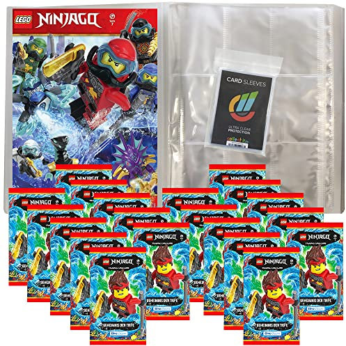 Collect-it Lego Ninjago - Serie 7 Trading Cards - Bundel mit 1 Leere Sammelmappe + 20 Booster und 40 Hüllen Sleeves