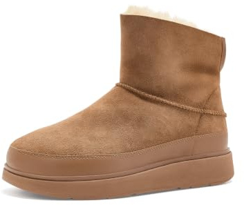 Fitflop Women's Gen-ff Ultra-Shearling Mini Boot Ankle, Beige sable, 40 EU