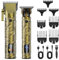 Profi Haarschneidemaschine Set, Detailer Haarschneider Rasierer Herren Elektrisch, Haartrimmer Barttrimmer Konturenschneider T Blade Trimmer für Männer mit 7 Kamm und LCD Anzeige,Vatertagsgeschenk.
