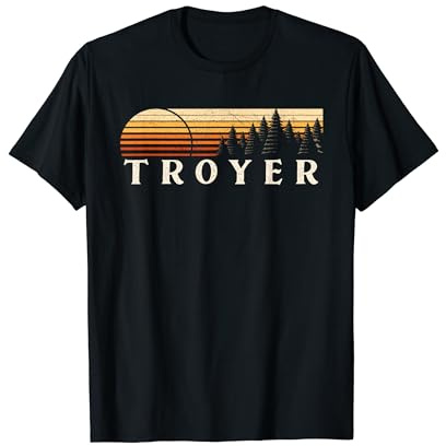 Troyer, MD Vintage Evergreen Sunset Eighties Retro T-Shirt