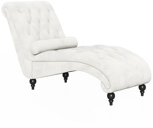 Vesgantti Velvet Button-tufted Chaise Lounge Chair Indoor,Easy to Assemble