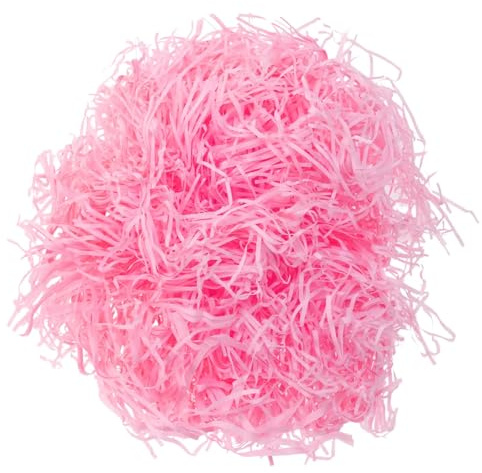 AEIOPRS 200g Shredded Carta Velina Bianca Paglia per Bomboniere Raffia Cestino per Riempimento Regali Decorazione Forniture per Feste Rosa
