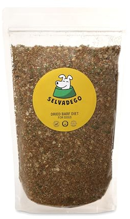 SELVADEGO | Diète BARF séchée - Nourriture pour chiens – Boeuf & Poulet – 800 g – Aliment Complet Naturel pour Toutes les Races – Haute Digéribilité – Sans Additifs Artificiels