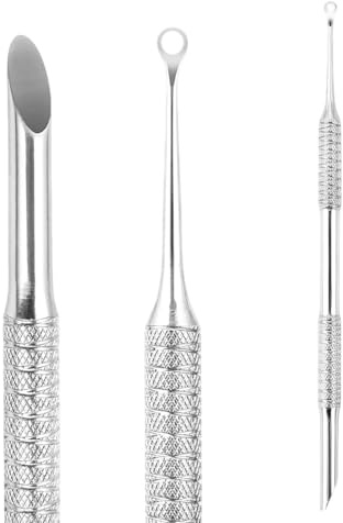 SuriNexCentrics 2 in 1 Cuticle Pusher Professional Cuticle Tool Stainless Steel Cuticle Scraper for Nail Care Manicure and Pedicure
