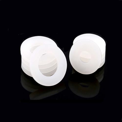 Paquete de juntas de silicona, juntas de silicona, Pack Of 10 Food Grade Silicone Gaskets 16mm Inner Diameter White Multiple Sizes(22mm*3mm)