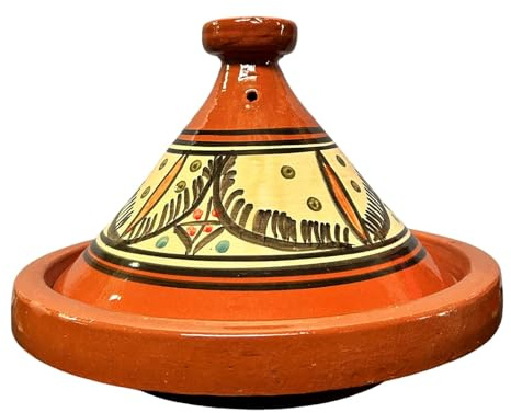 Tajine XL 35 cm in Terracotta Dipinta a Mano – Pentola Tradizionale Marocchina/Tunisina + Ebook Gratuito 2611251353