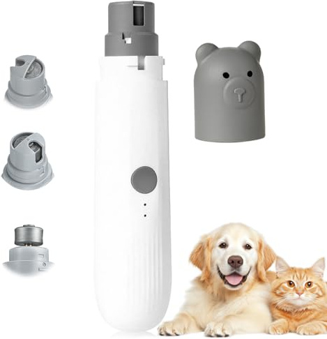TULAMORIY Lima para Cuidado de uñas de Perros y Gatos,Pet Nail Grinder con 3 Velocidades,Funcionamiento de bajo Ruido,Diseño Portátil,Uso doméstico para Todas Las Razas y tamaños de Mascotas