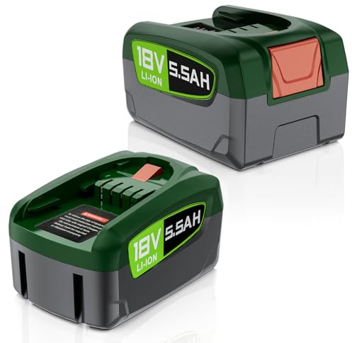 2X 18V 5500mAh Replacement Battery for Bosch, suitable for Bosch PBA batteries, compatible with PBA, PSB and PSR series, Green Tools home and garden systems, Gardena tools, and 18V cordless tools