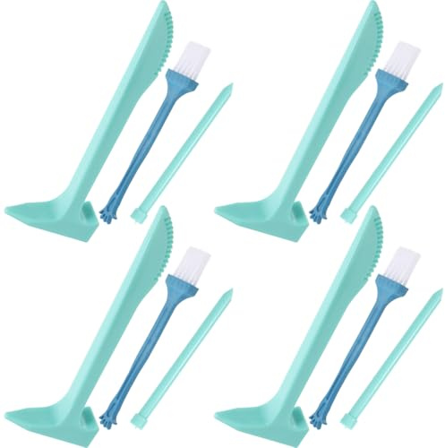 YARNOW 4 Sets Excavation Digging Kit Tools for Kids Gemstone Discovery | Archaeology Science Set with Hammer Brush and Scraper for Specimen Mining DIY Educational Activity for Boys Girls 15x5x2cm