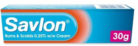 Savlon Burns & Scalds 0.25% w/w Cream, First Aid Treatment to Provide Effective Relief for Minor Burns, Scalds and Sunburn Blisters (30g, 1 pack)